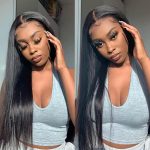 4X4 Lace Closure Wig Straight Virgin Human Hair Wig