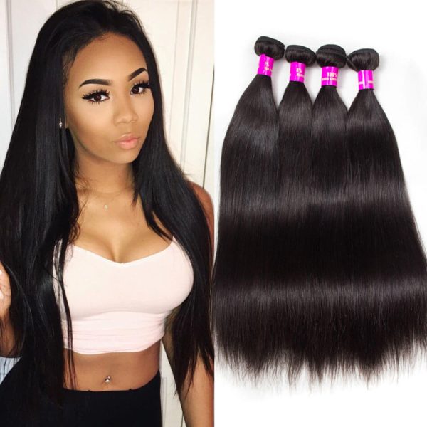 Straight 4 Bundles Deal High Quality Virgin Hair Bundles Brazilian Straight Hair Extension