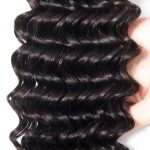 Deep Wave Hair Bundles With Closure 3 Bundles With 4x4 HD Lace Closure