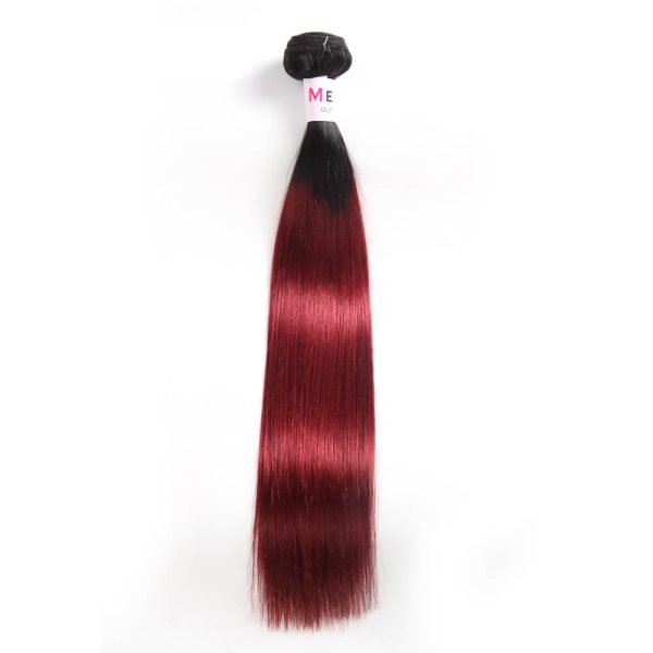 Brazilian Virgin Hair Ombre  Color 1B/99J Straight Bundles 100%  Natural Human Hair Extensions