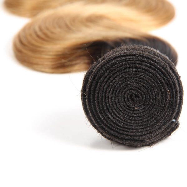 Brazilian Virgin Hair Ombre Color Honey 1B/27 Body Bundles 100% Human Hair Extensions