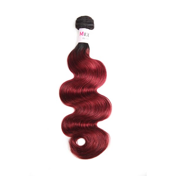 1Pcs 10-40 inch Brazilian Virgin Hair Ombre 1B/99J Body Wave Bundles