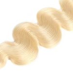 Body Wave Remy Human Hair Extensions Weave 613 Platinum Blonde Color Bundles Weft