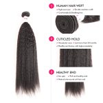 Kinky Straight Hair Bundles 1 Bundles 10-40 Inch 100% Human Hair Extensions