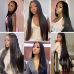 Long Straight Human Hair Wig | 13x4 HD Lace Front Black Wigs