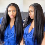 Kinky Straight U Part Wig Yaki Human Hair Wig 150 Density