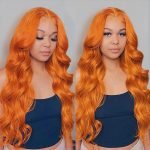 Ginger Orange Color Body Wave Wig | 13x4 HD Lace Front Human Hair Wig