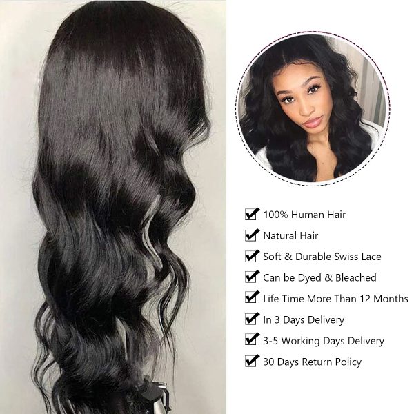 4x4 HD Lace Closure Wig Body & Straight Wave Human Hair Wig