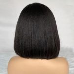 U Part Wig Kinky Straight Hair Yaki Bob Wigs