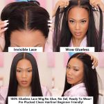 Straight 5x5 13x4 13x6 HD Lace Frontal Wig Glueless Human Hair Wig