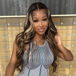 Highlight Balayage Wig 360 Lace Frontal Wig Brazilian Straight/Body Wave Virgin Hair 180% Density