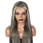 New Highlight 613 With #8 Ash Brown Honey Blonde Wigs Straight/ Body Wave Pre-colored Transparent Lace Frontal Wigs