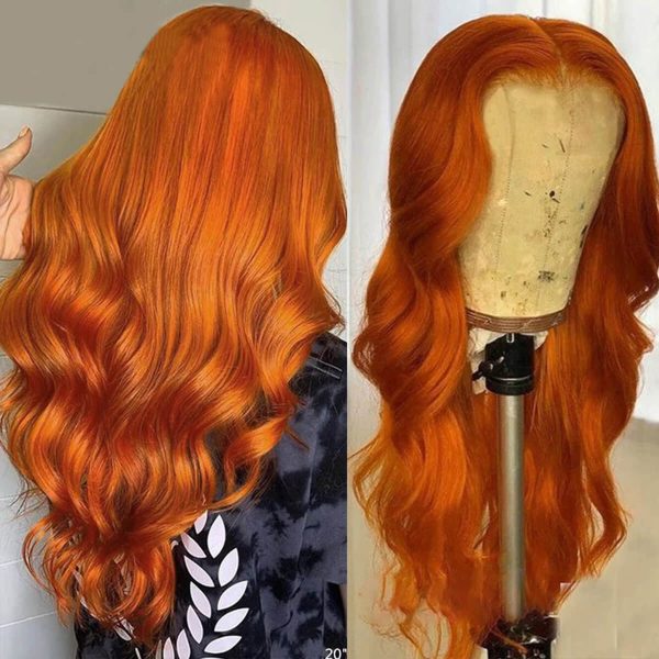 Ginger Orange Color Body Wave Wig | 13x4 HD Lace Front Human Hair Wig