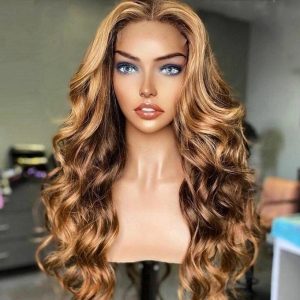 Honey Blonde Highlight Body Wave 13x4 HD Lace Wigs | 4/27 High Density Wig