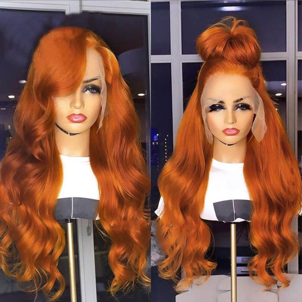 Ginger Orange Color Body Wave Wig | 13x4 HD Lace Front Human Hair Wig