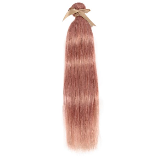 Pink Straight Weave Bundles Remy Human Hair Extensions 3 pieces Soft and Bouncy