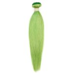 Human Hair 3 Bundles Straight Hair Weave Biscay Green Color