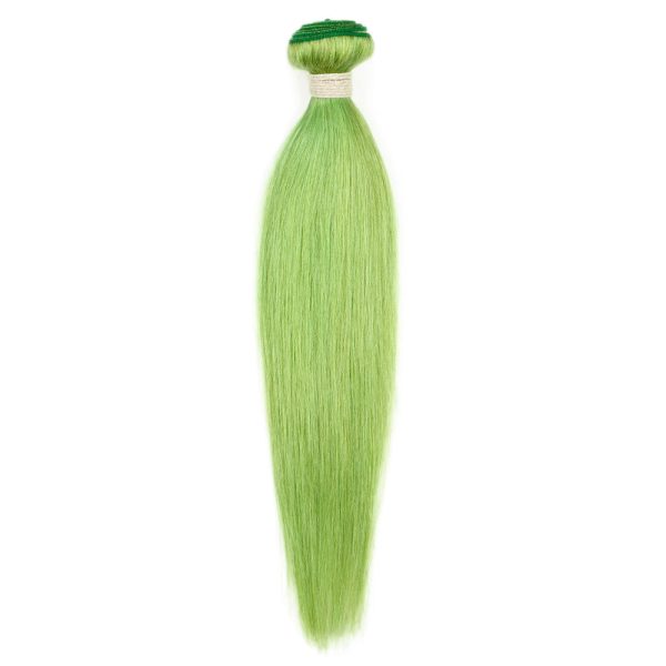 Human Hair 3 Bundles Straight Hair Weave Biscay Green Color