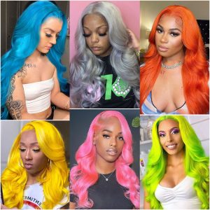 Colored Body Wave Human Hair Wigs | 13x4 HD Lace Front Lace Wig