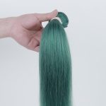 Human Hair 3 Bundles Straight Hair Weave Jade Green Color