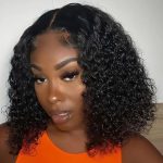 Kinky Curly Glueless Bob Wig Pre Cut 4x6 HD Lace Wear Go Wig