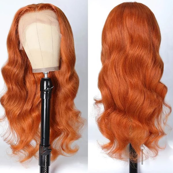 Ginger Orange Color Body Wave Wig | 13x4 HD Lace Front Human Hair Wig