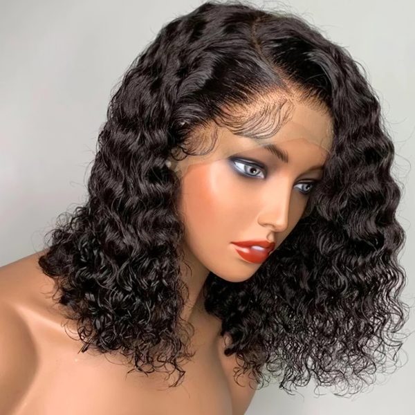 Deep Wave Short HD Lace Front Wigs High Density Fashion Summer Wig