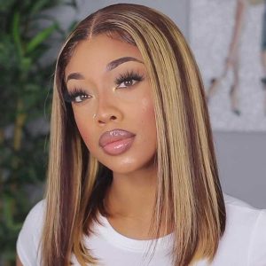 P4/27 Bob Wig with Highlights | Glueless HD Lace Front Wig