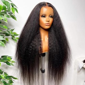 Kinky Straight Wig 13x4 13x6 HD Lace Wholesale Yaki Human Hair Wig