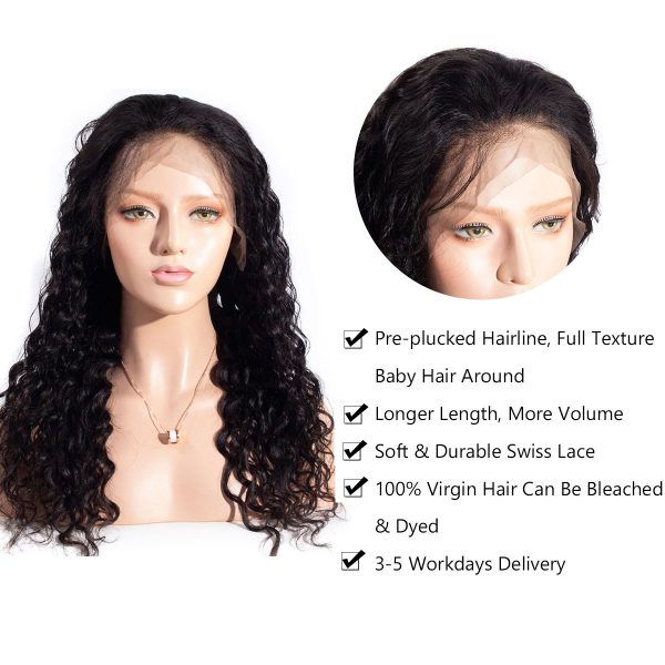 Water Wave 360 HD Lace Frontal Wig Wet And Wavy Virgin Human Hair Wig