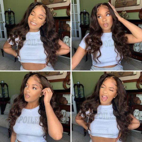 Color #4 Chestnut Brown Body Wave/Straight 3 Bundles 100% Virgin Human Hair Extension