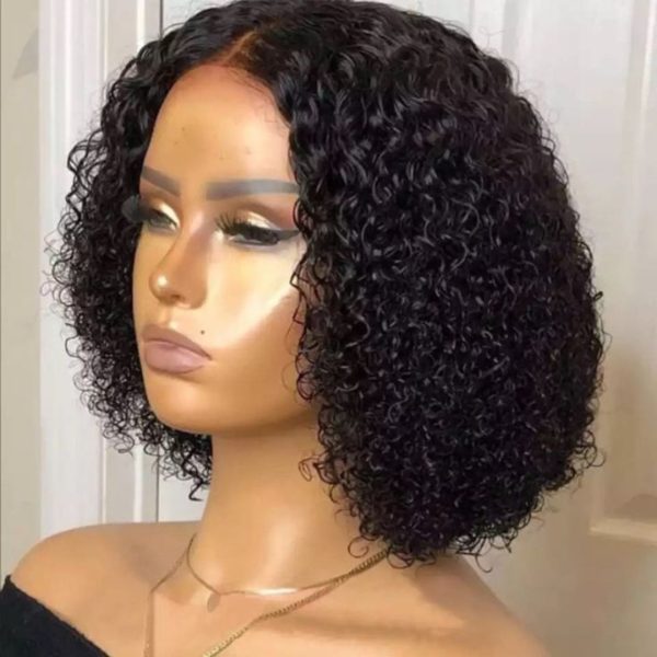 Kinky Curly Glueless Bob Wig Pre Cut 4x6 HD Lace Wear Go Wig