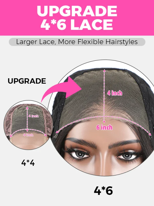 Body Wave Pre-cut 4x6 HD Lace Wig Pre-plucked