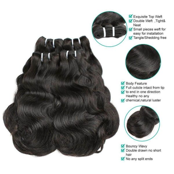 100% Unprocessed Super Double Draw Hair 15A Grade Funmi Body Wave Human Hair 3 Bundles Deal