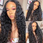 4x4 Closure Wig Water Wave Human Hair Wig