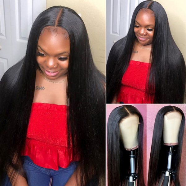 4x4 HD Lace Closure Wig Body & Straight Wave Human Hair Wig