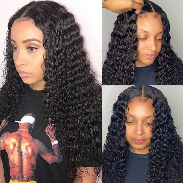 Deep Wave Hair Wig 5x5 6x6 HD Lace Closure Virgin Human Hair Wig