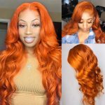 Ginger Orange Color Body Wave Wig | 13x4 HD Lace Front Human Hair Wig