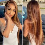 Highlights Ombre 4x6 HD Lace Wear Go Straight Glueless Wigs Pre Cut Lace Wig