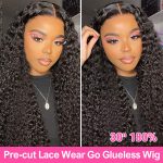 4x6 HD Lace Glueless Water Wave Wig Wear Go Pre Cut Lace Closure Wig