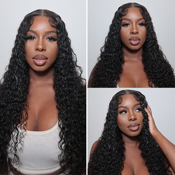 4x6 HD Lace Glueless Water Wave Wig Wear Go Pre Cut Lace Closure Wig