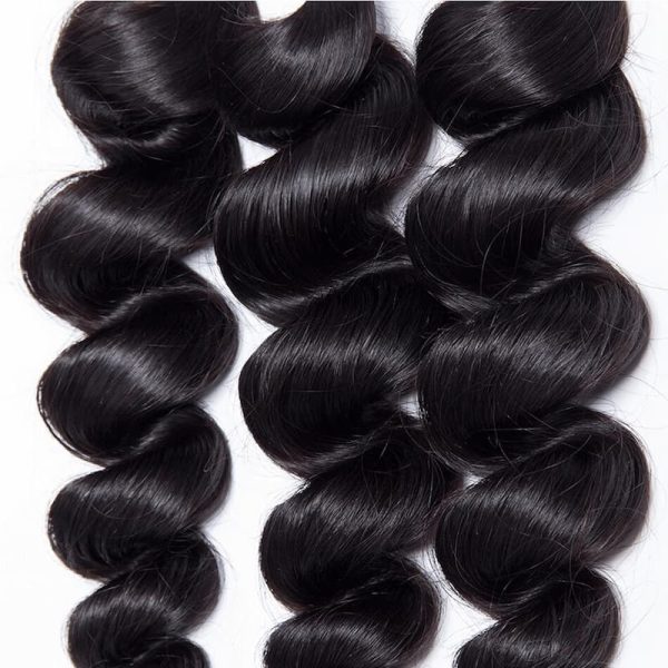 10A Loose Wave Bundles Brazilian Hair Weave Extensions 3 Pcs Remy Human Hair Wefts