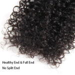 12A Grade Human Hair Kinky Curly Bundles With Closure Brazilian Remy Human Hair 3/4Bundles With Swiss Hd Lace Closure