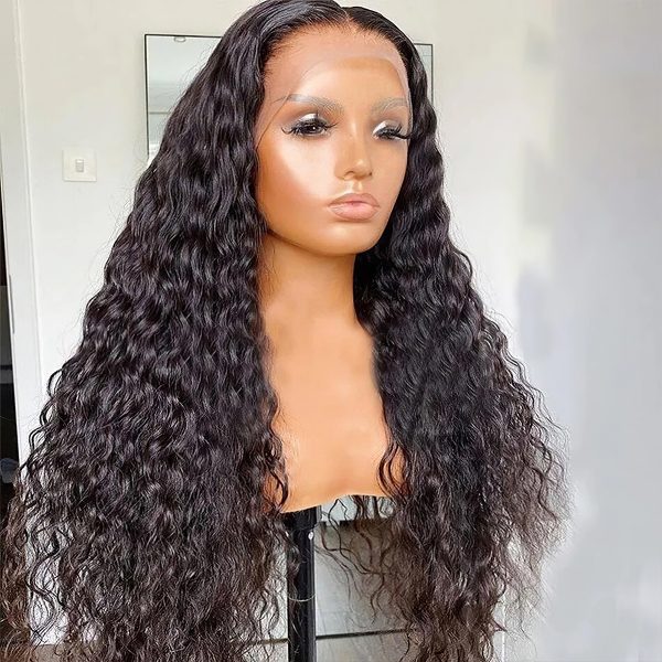 Wet And Wavy HD Lace Front Human Hair Wig 250% High Density Water Wave Wig