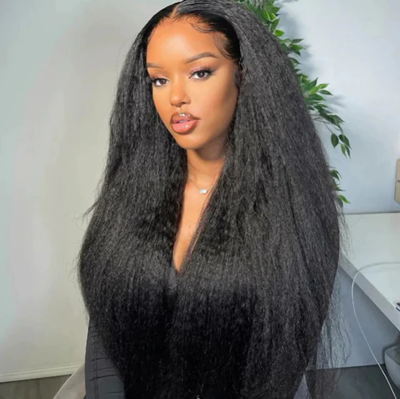 12A Grade Human Hair Yaki Straight 3 Bundles With Closure Brazilian Remy Human Hair