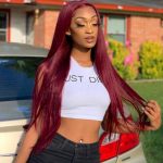 99J Color Burgundy Straight Hair HD Lace Front Wig | 180% Density