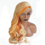 Ginger Blonde Mix Color 13x4 Transparent Lace Wig Highlight 613 Honey Blonde Body Wave Wig