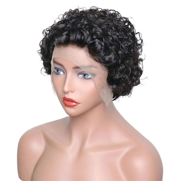 Bouncy Water Wave | 13x4 HD Lace Glueless Pixie Cut Wig | 180% Density