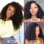 Kinky Curly HD Lace Wig Short Human Hair Wig 180 Density