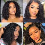 Glueless HD Curly Bob Wig 13x4 Short Lace Front Human Hair Wig